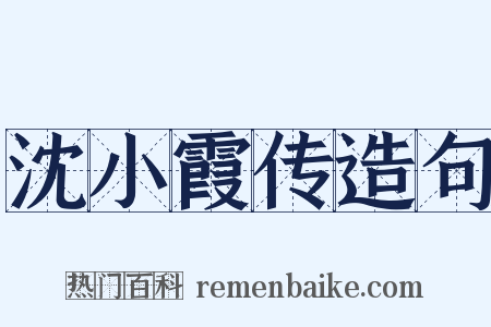 沈小霞传造句是什么意思的图片